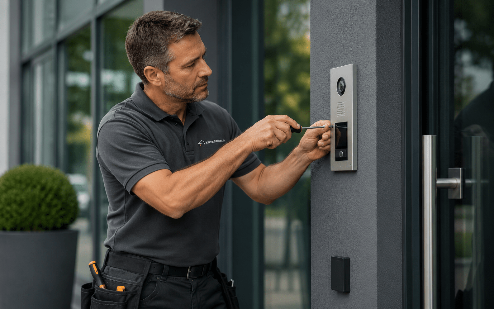 Kleine Reparatur an einem Gewerbeobjekt durch Rinnenhelden