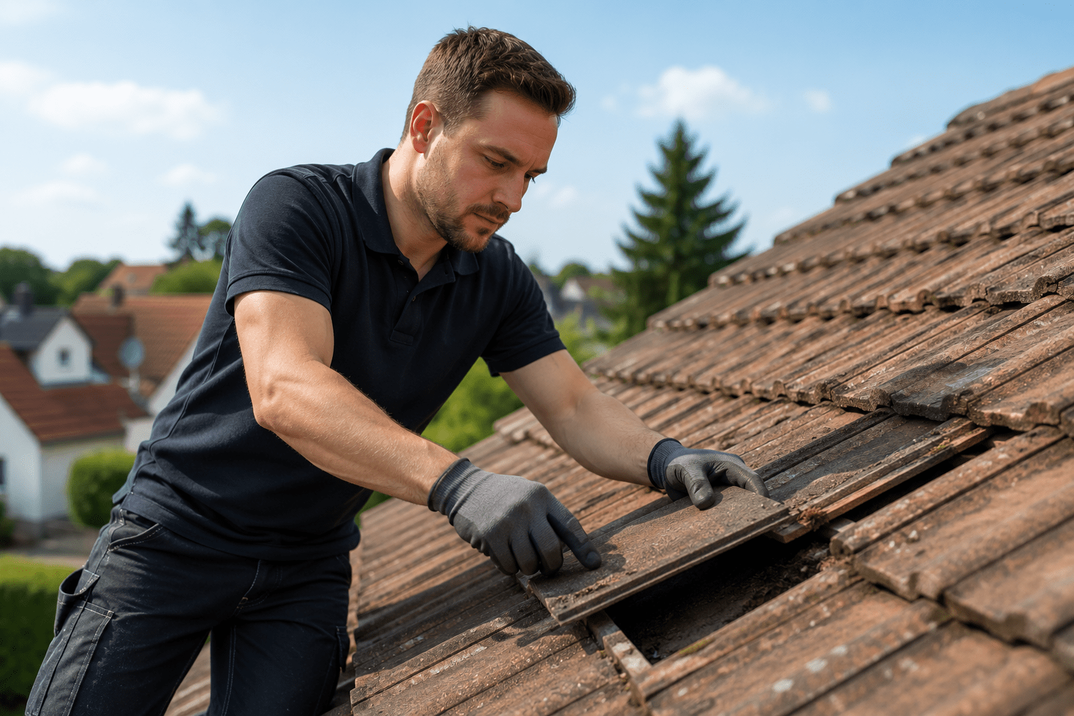 Leichte Dachreparaturen durch Rinnenhelden